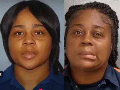 Krystal Clark, an inmate at Huron Valley Correctional Facility in Washtenaw County, is pictured (left) as she entered prison. The other photo shows her face swollen and contorted.