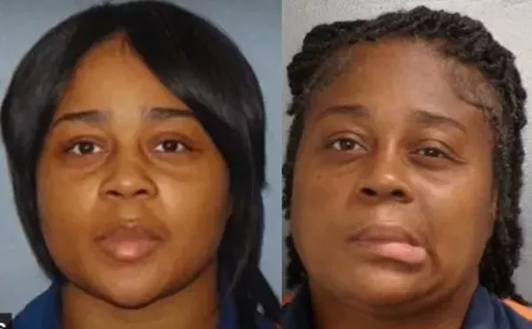 Krystal Clark, an inmate at Huron Valley Correctional Facility in Washtenaw County, is pictured (left) as she entered prison. The other photo shows her face swollen and contorted.
