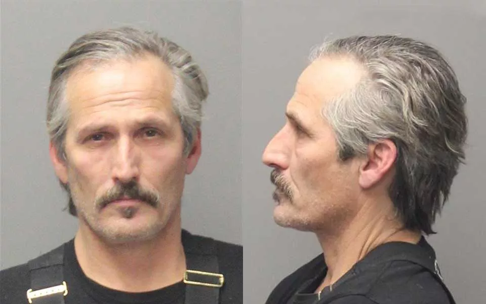 Charlie LeDuff's mugshot after he was arrested for allegedly assaulting his wife in December 2023.