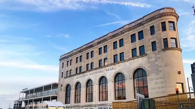 The new CityFlatsHotel in Port Huron includes a floating barge bar.