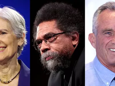 Third-party candidates Jill Stein of the Green Party, Cornel West of the People’s Party, and independent Robert F. Kennedy, Jr.