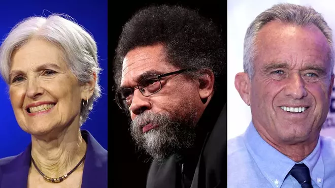 Third-party candidates Jill Stein of the Green Party, Cornel West of the People’s Party, and independent Robert F. Kennedy, Jr.