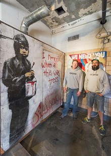 PHOTO BY DOUG COOMBE. - Carl Goines (left) and Erik Garant of 555 Gallery.
