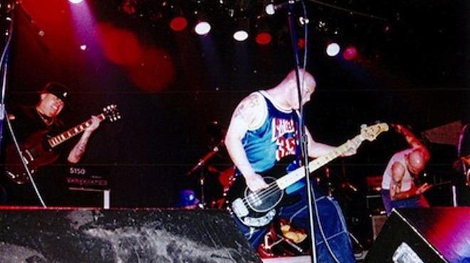 Cold As Life plays at St. Andrew's Hall, 2000: (Left to right) Johnny Hate, Mike Couls, Jeff Gunnells.