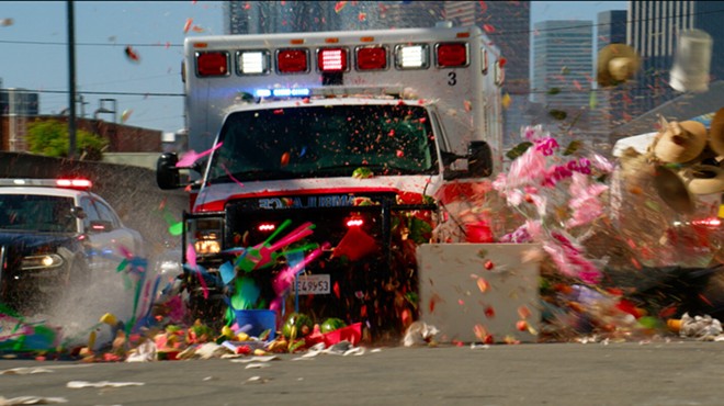 A hijacked ambulance speeds through L.A. in Ambulance.