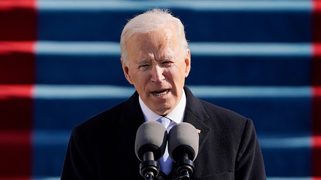 President Joe Biden speaks during the 59th Presidential Inauguration at the U.S. Capitol in Washington, Wednesday, Jan. 20, 2021.