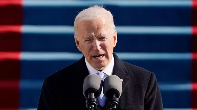 President Joe Biden speaks during the 59th Presidential Inauguration at the U.S. Capitol in Washington, Wednesday, Jan. 20, 2021.