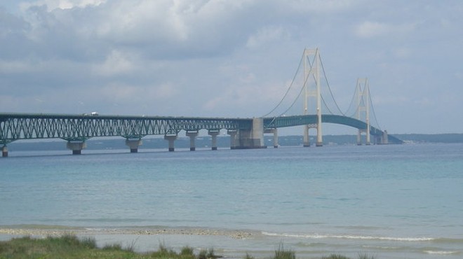 The Enbridge Line 5 replacement pipeline would be buried beneath the Straits of Mackinac.