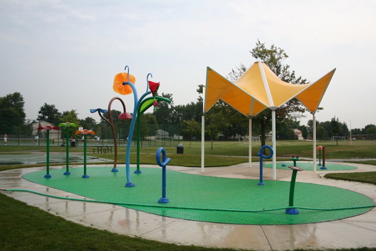 Flodin Park Splash Playground
43399 Saltz Rd., Canton; 734-394-5310; canton-mi.org
Flodin Park Splash Playground is one of the features of Flodin Park, a 28-acre park in Canton that also houses a baseball diamond, nature trails, and a basketball court.
