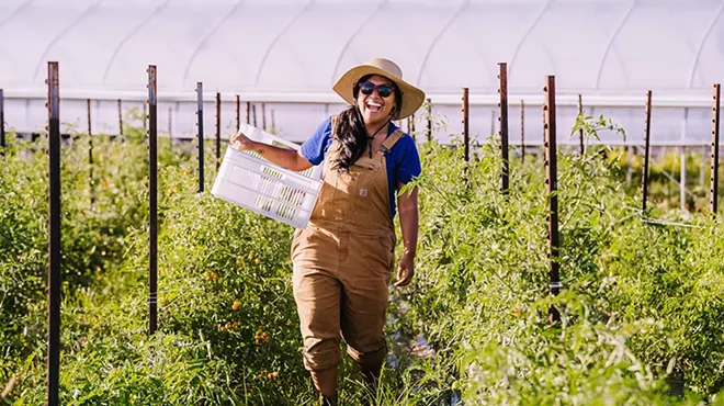 Danielle Daguio of Keep Growing Detroit, one of the organizations sharing the fruits of their labor with Community-Supported Agriculture (CSA) subscriptions.