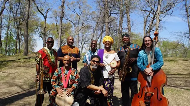 The 11-piece African-centric jazz band will perform on Monday, July 4 at the Shrine of the Black Madonna Church.