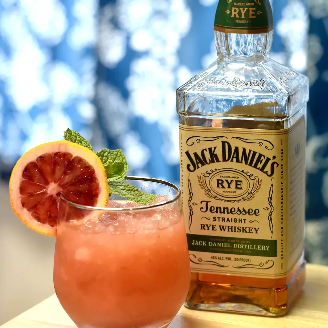 Team Gibson's Jack Daniel's Rye "Bleed Me Rye" cocktail Ingredients: - 2 oz Jack Daniel's Rye - .5oz Simple syrup - 3-4 pieces of blood orange - 5-6 fresh mint leaves - Crushed ice Fill glass with crushed ice set aside. Add mint leaves and blood oranges to shaker and muddle well. Add simple syrup, Jack Daniel's Rye, and ice and shake vigorously. Strain into glass. Photo by Inner Prism Photography