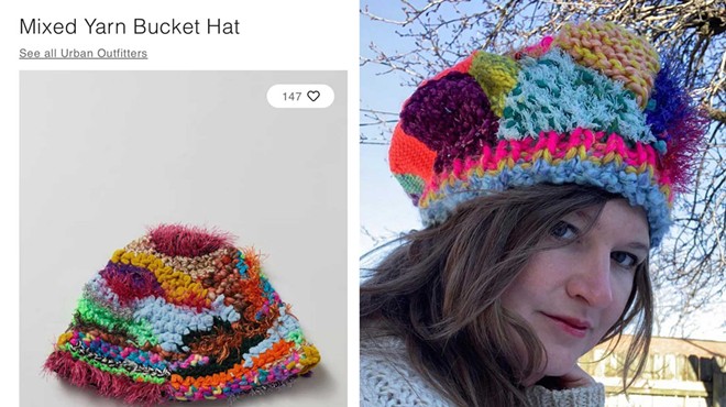A hat sold by Urban Outfitters bears a striking similarity to designs by Detroit artist Johanna Ulevich.