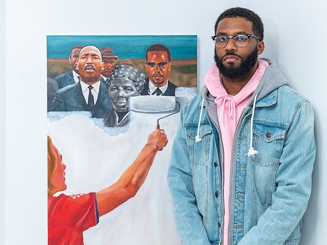 Detroit artist Jonathan Harris strikes a nerve around the world with ‘Critical Race Theory’ painting