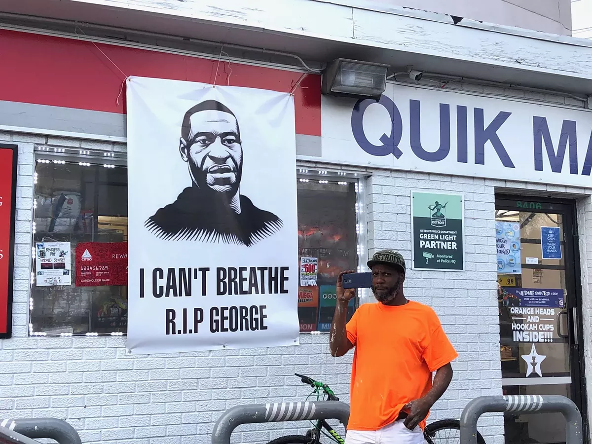 Image: A gas station in southwest Detroit.