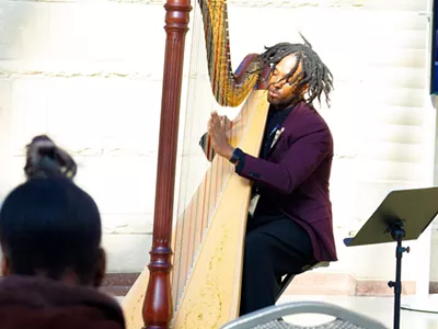 Ackeem Salmon is a harpist, art director, educator, and interdisciplinary artist from Kingston, Jamaica. He’s now based in Detroit.