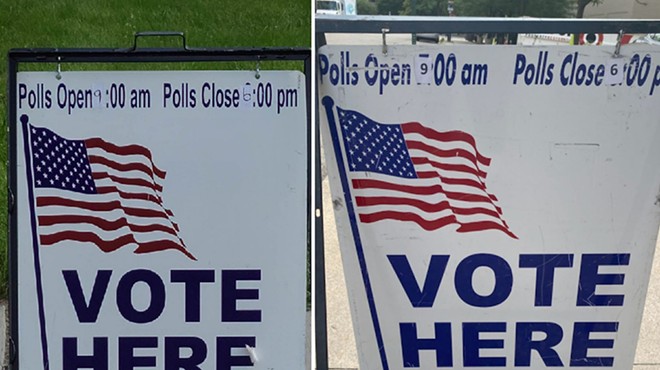 U.S. Rep. Rashida Tlaib posted photos showing signs with the wrong polling hours in Detroit.