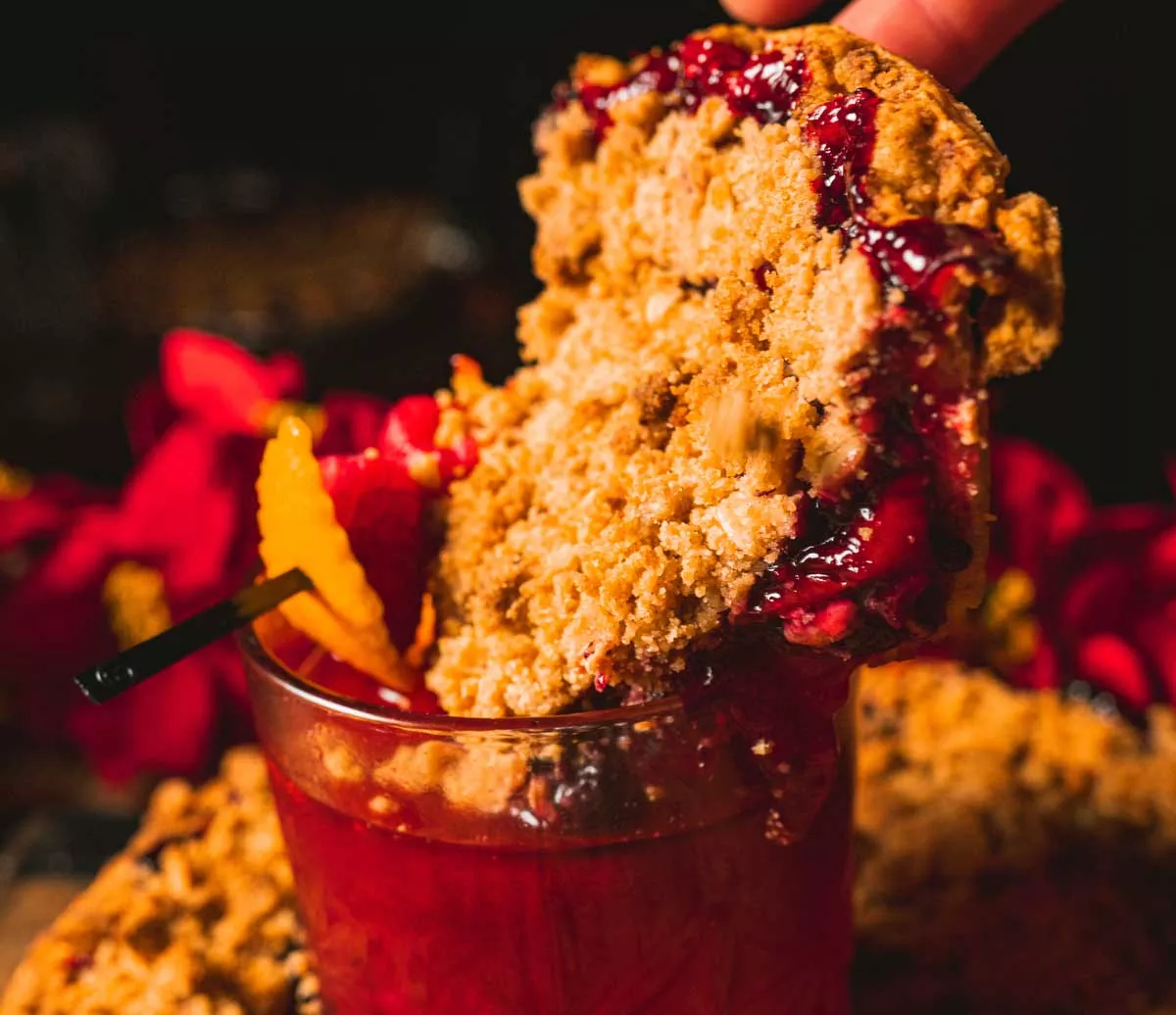 Image: Detroit City Distillery’s Michigan 4-Berry Pie cocktail is made from Achatz Handmade Pie Company pie filling.