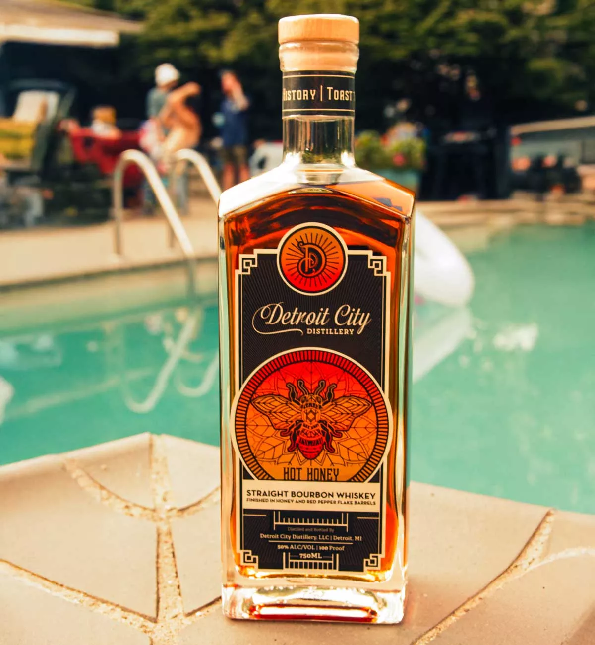 Image: Detroit City Distillery and Bees in the D have collaborated on a new Hot Honey Bourbon.