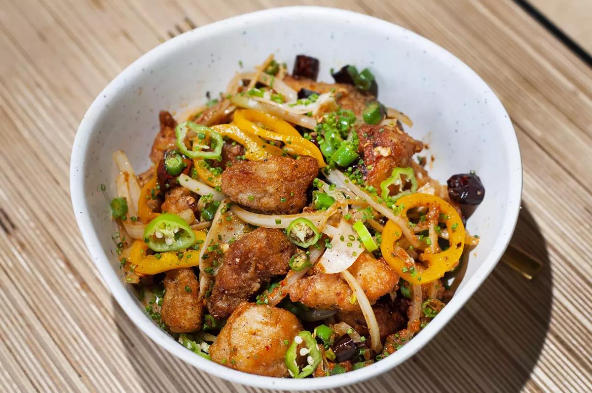 Image: Dried chili chicken.