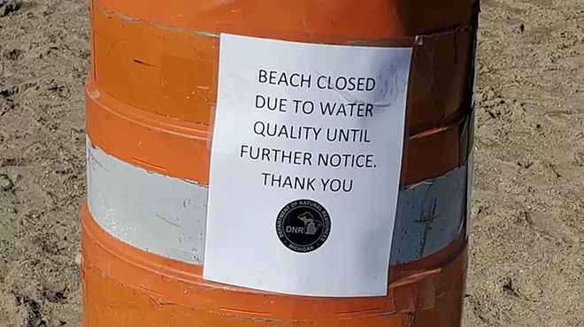 Detroit's Belle Isle beach was closed for a week and a half in August due to E. coli levels.