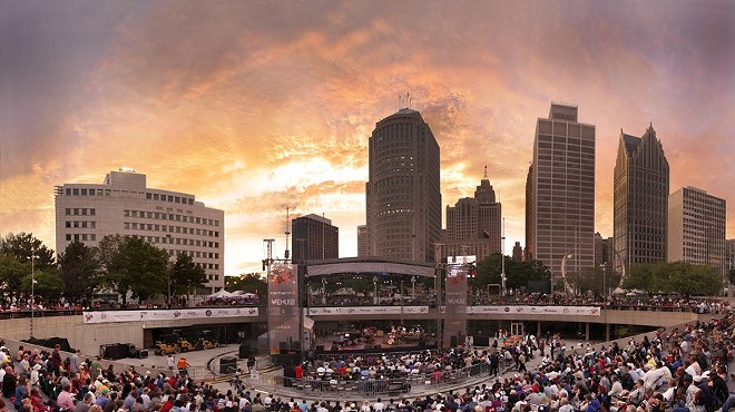 A crowd at the Detroit International Jazz Festival.