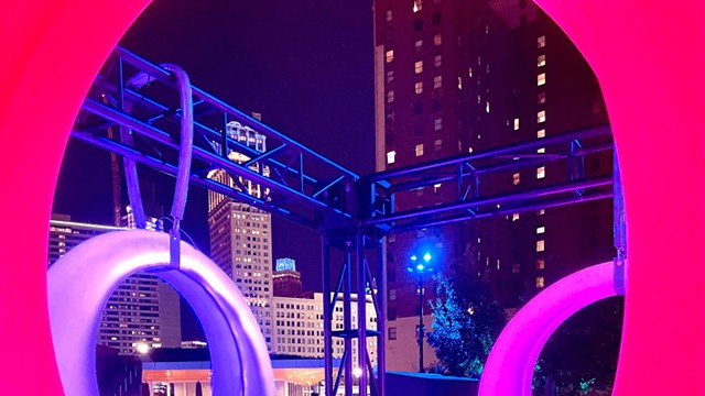 Detroit Month of Design at Beacon Park - Interactive Light Installation