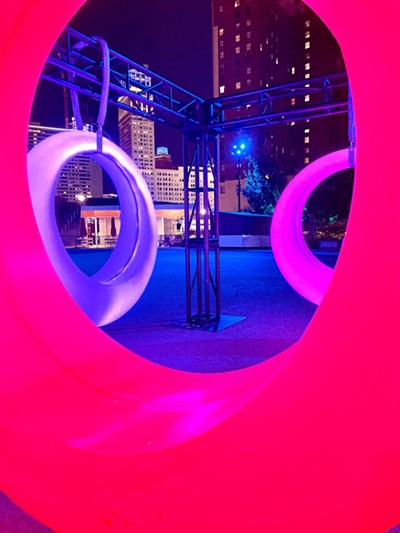 Detroit Month of Design at Beacon Park - Interactive Light Installation