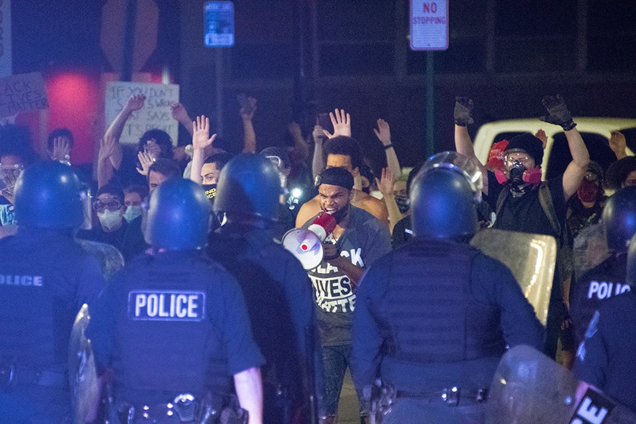 Detroit police clash with peaceful protesters over 'Operation Legend'