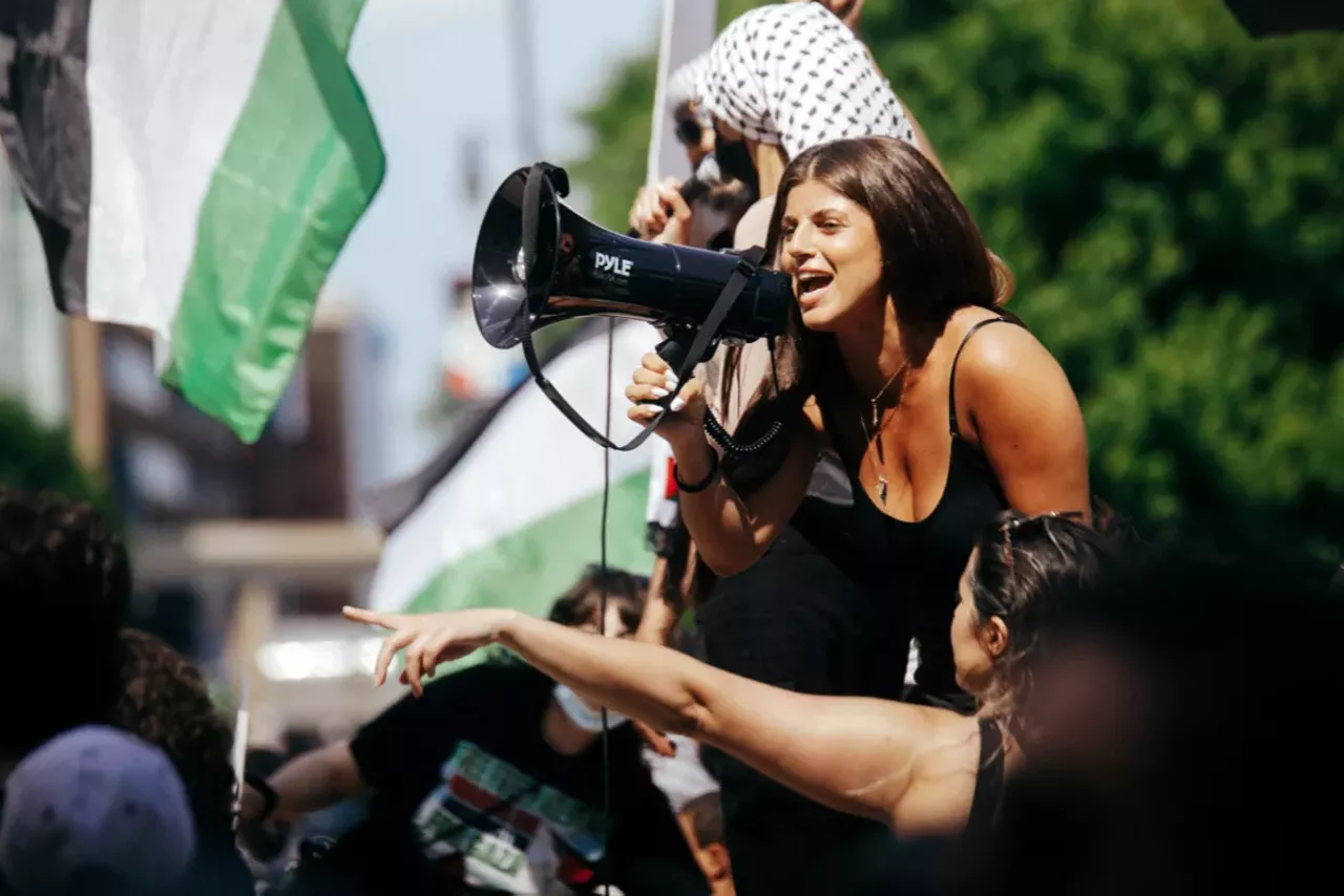 Image: Detroit police scrutinized for handling of pro-Palestinian protesters during Biden visit