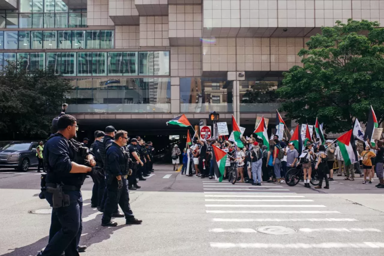 Image: Detroit police scrutinized for handling of pro-Palestinian protesters during Biden visit