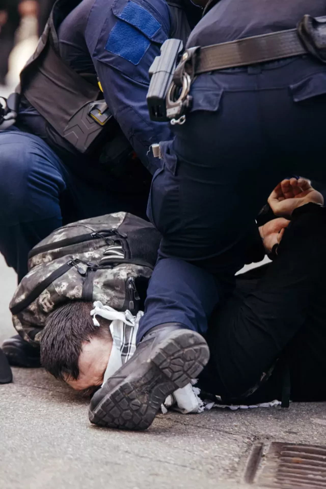 Image: Detroit police scrutinized for handling of pro-Palestinian protesters during Biden visit