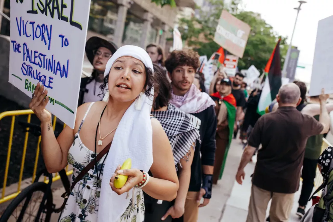Image: Detroit police scrutinized for handling of pro-Palestinian protesters during Biden visit