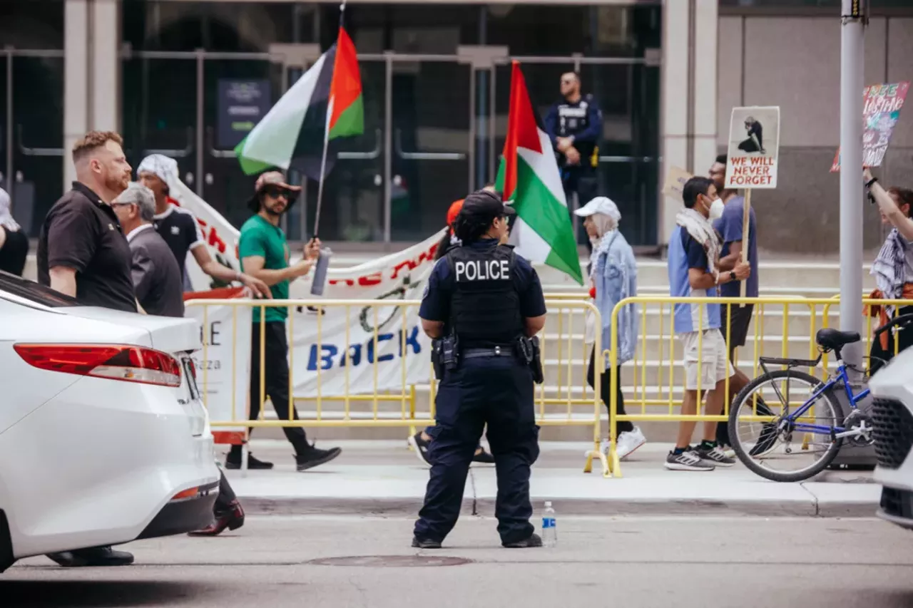 Image: Detroit police scrutinized for handling of pro-Palestinian protesters during Biden visit