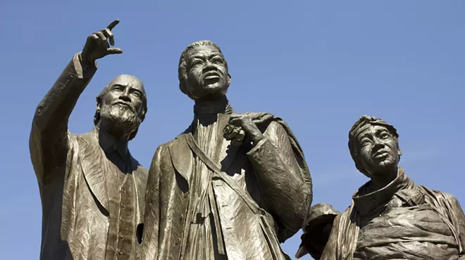 Gateway to Freedom International Memorial in Hart Plaza in Detroit.