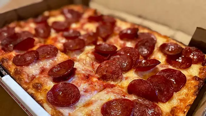 A pie from Amar Pizza in Hamtramck.