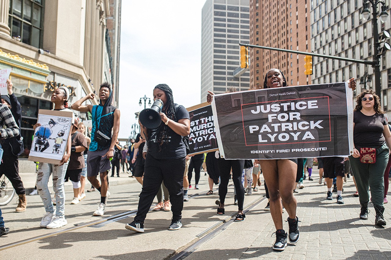 Detroiters march for justice for Patrick Lyoya, the Grand Rapids man killed by a police officer