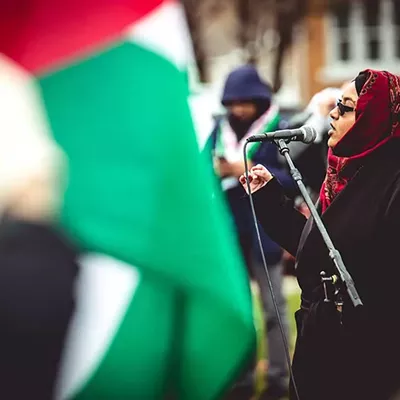 Image: Detroiters march in Banglatown and Hamtramck calling for a ceasefire in Gaza