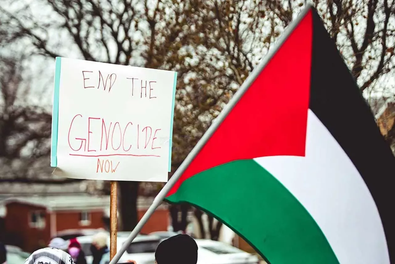 Image: Detroiters march in Banglatown and Hamtramck calling for a ceasefire in Gaza