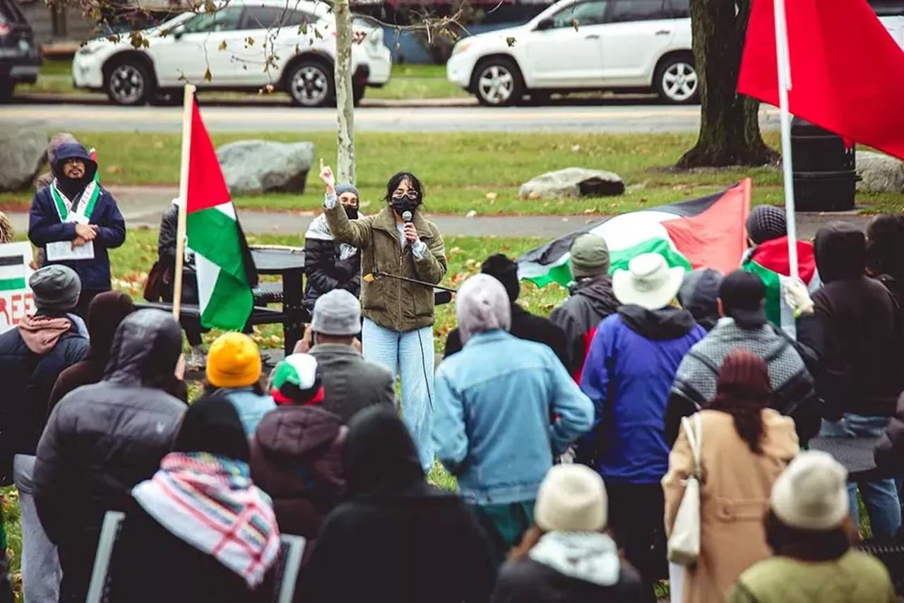 Image: Detroiters march in Banglatown and Hamtramck calling for a ceasefire in Gaza