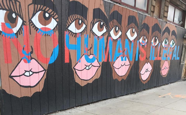 A mural by artist Marilyn Rondon outside of El Club in Southwest Detroit.