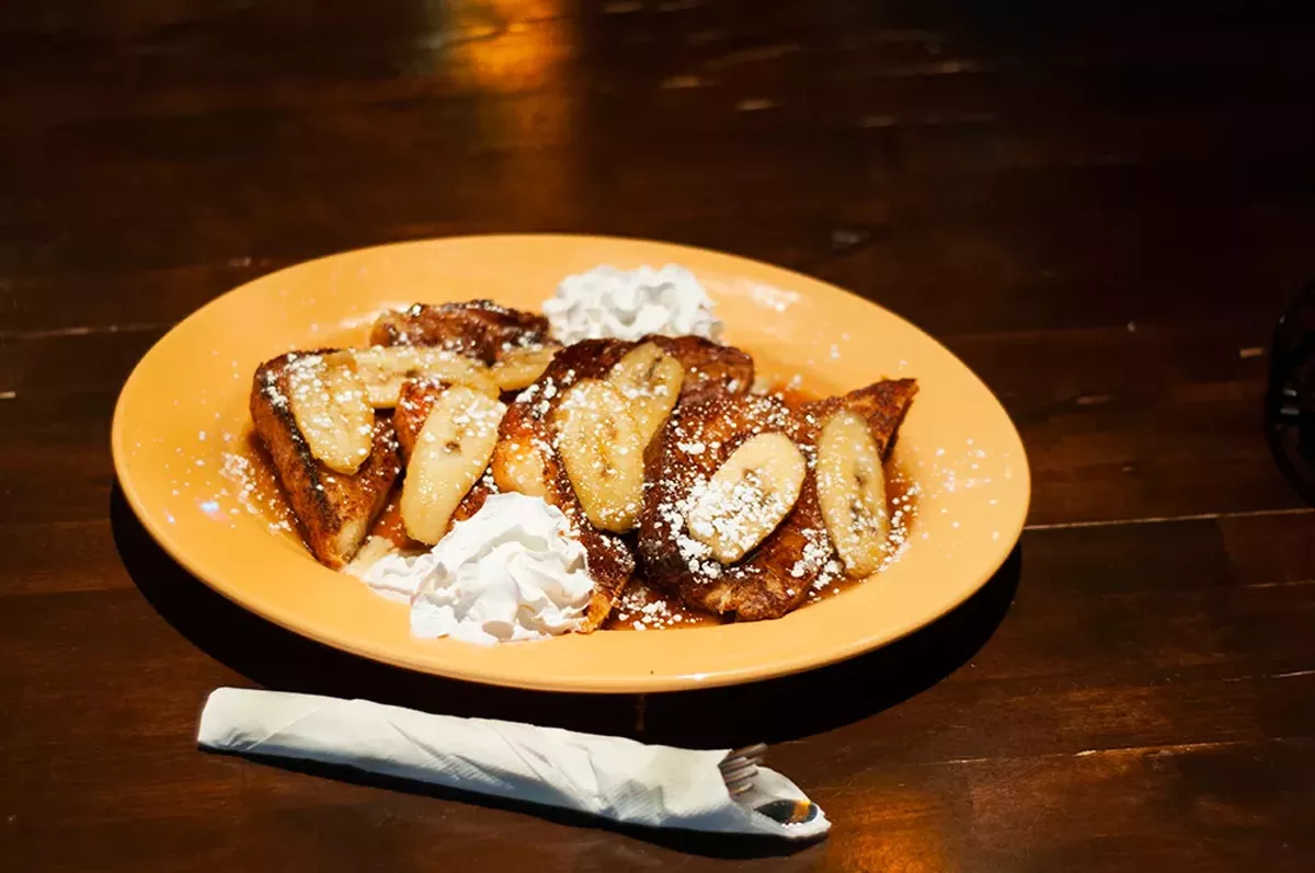 Image: Bananas Foster French toast.