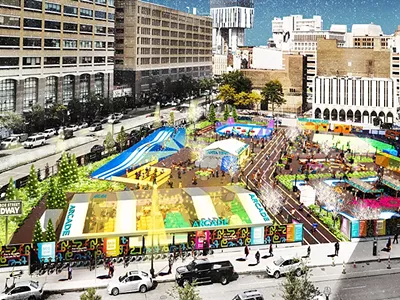 Image: Detroit’s Monroe Street Midway is getting an arctic slide this winter