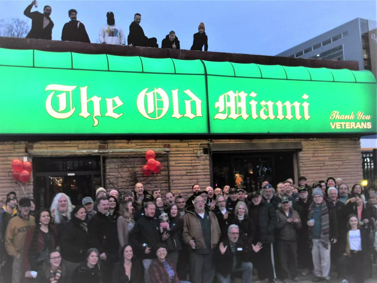 Image: Regulars celebrate the Old Miami’s 40th anniversary in 2020.