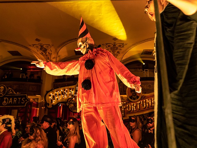 Zombo the Clown, the skeletal mascot of Detroit's Theatre Bizarre.