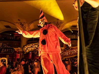 Zombo the Clown, the skeletal mascot of Detroit's Theatre Bizarre.