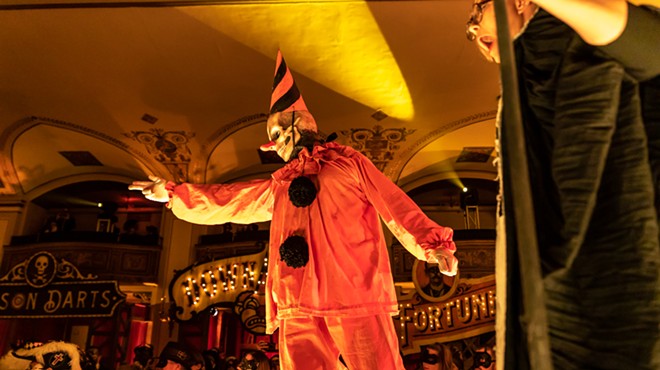 Zombo the Clown, the skeletal mascot of Detroit's Theatre Bizarre.