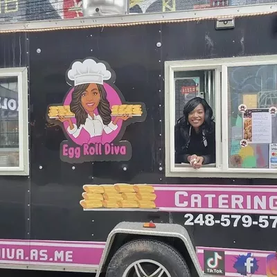 Egg Roll Diva eggrolldiva.com This woman-owned mobile eatery travels to different events in the city. The egg rolls on the menu give the Chinese food staple a Detroit flare, serving corned beef egg rolls, cheeseburger egg rolls, peach cobbler egg rolls, and many other options.