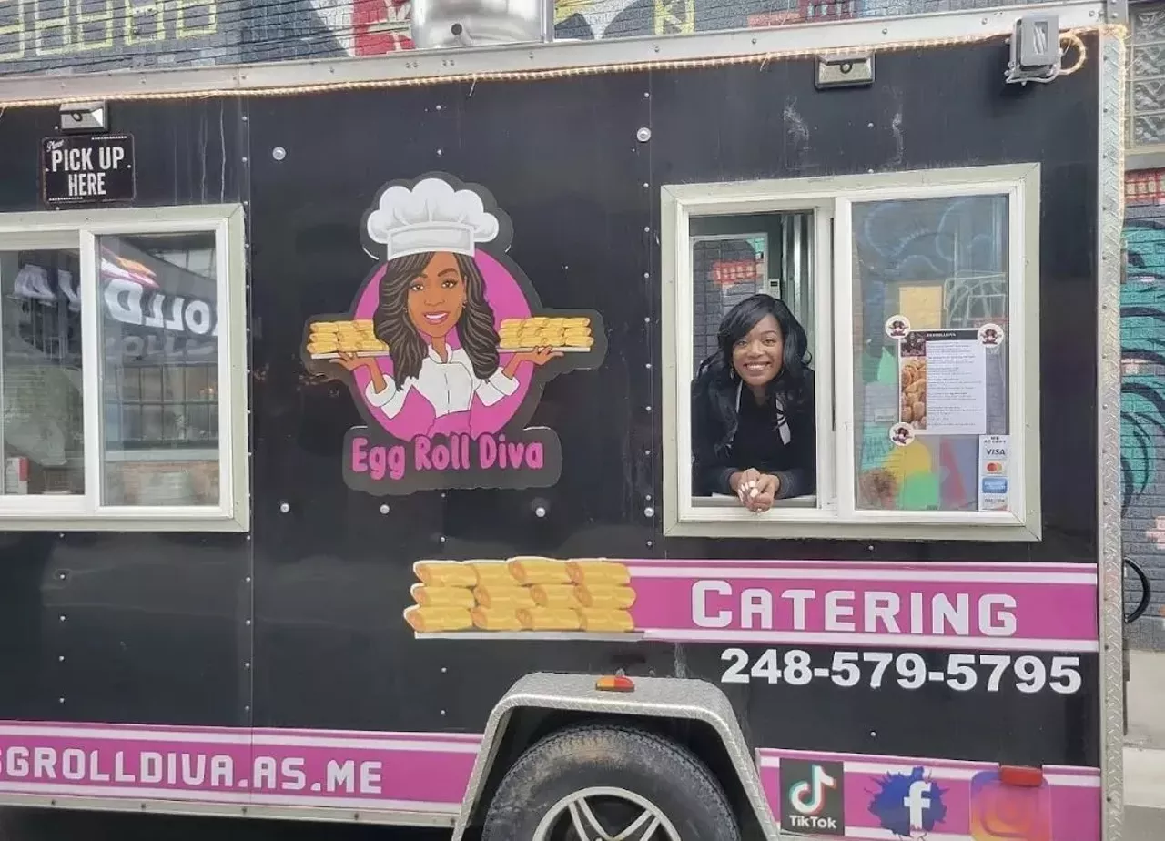 Egg Roll Diva eggrolldiva.com This woman-owned mobile eatery travels to different events in the city. The egg rolls on the menu give the Chinese food staple a Detroit flare, serving corned beef egg rolls, cheeseburger egg rolls, peach cobbler egg rolls, and many other options.