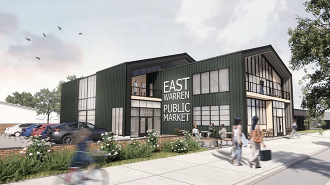Rendering of the new East Warren Public Market development.